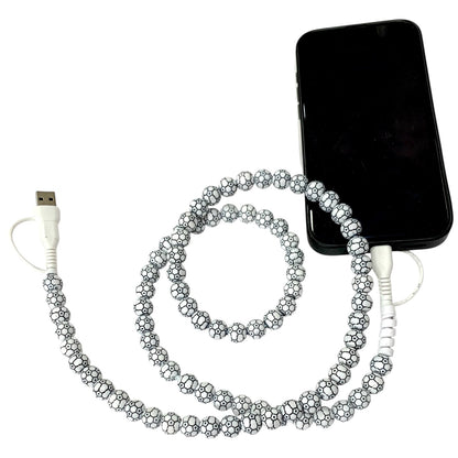 Beaded Phone Charger • Soccer Charging Cord