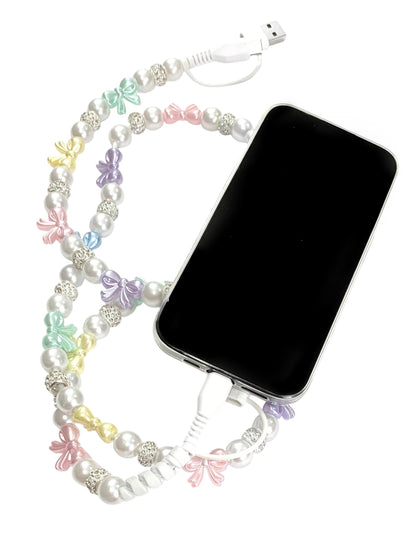 Beaded Phone Charger • Blissful Bows w/ Rhinestones