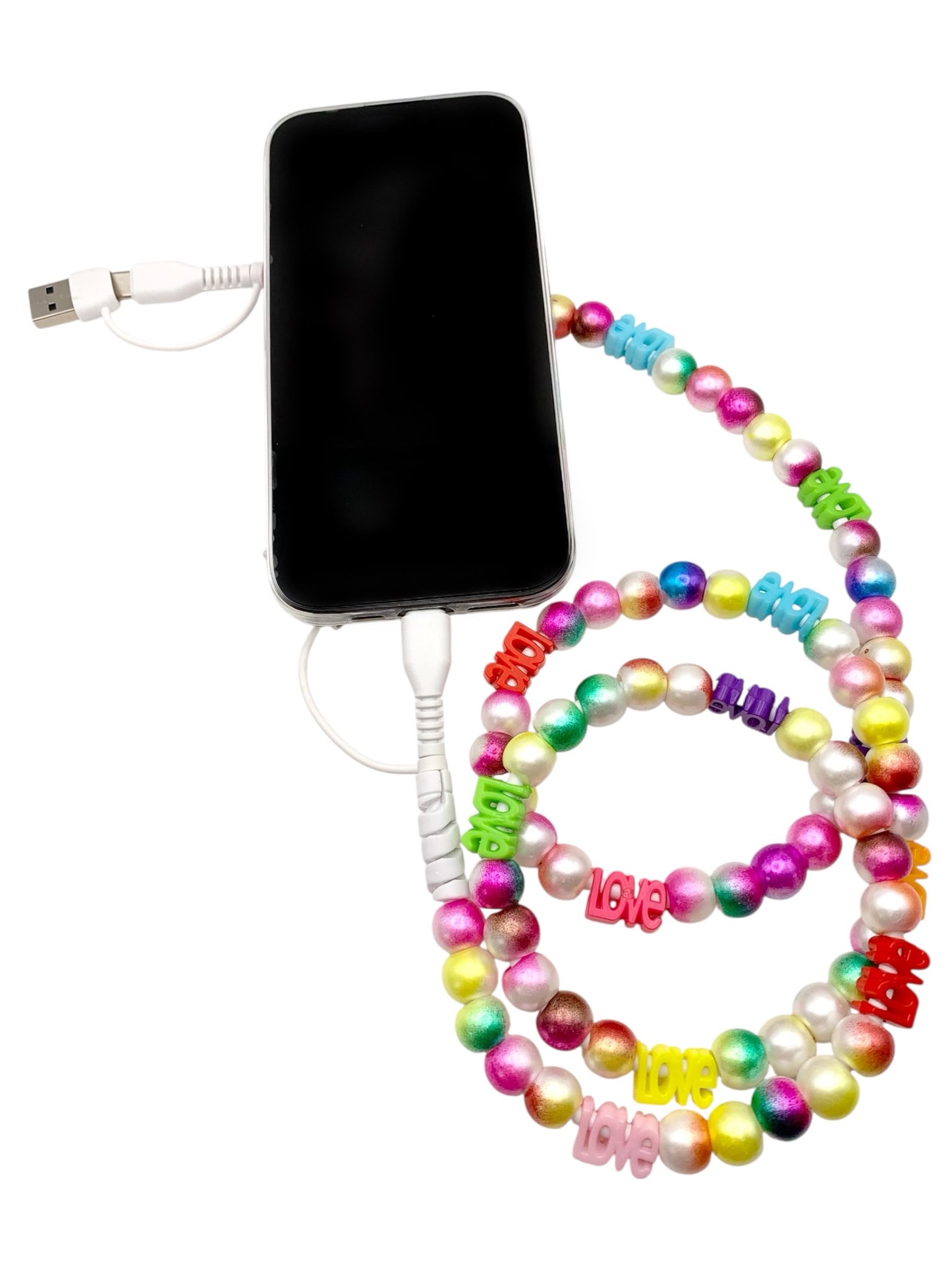 Beaded Phone Charger • Electric Love