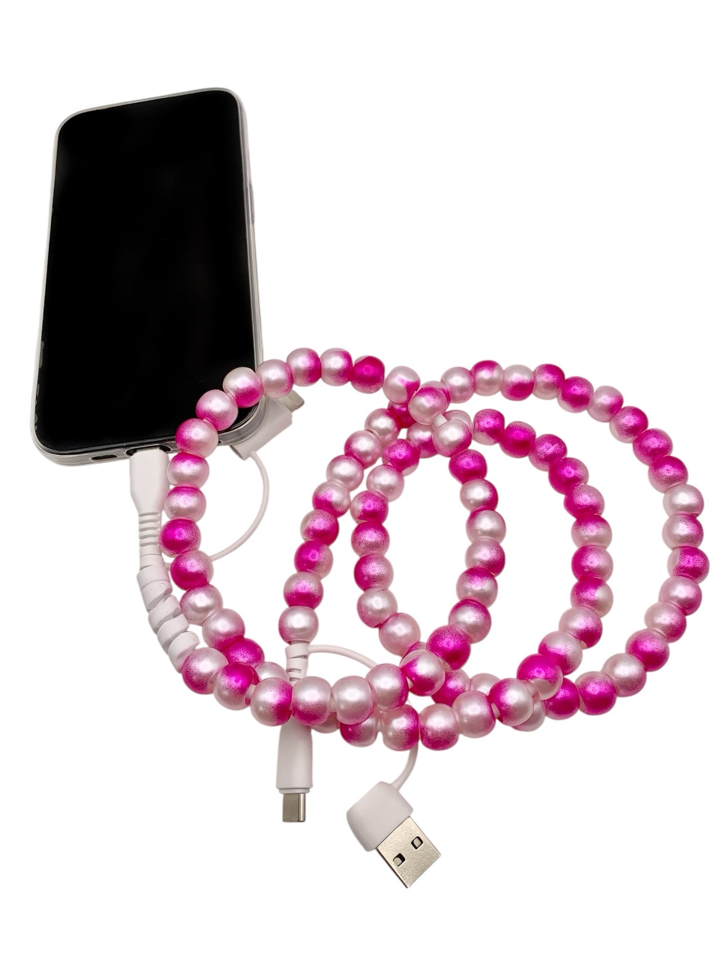 Beaded Phone Charger • Rosey