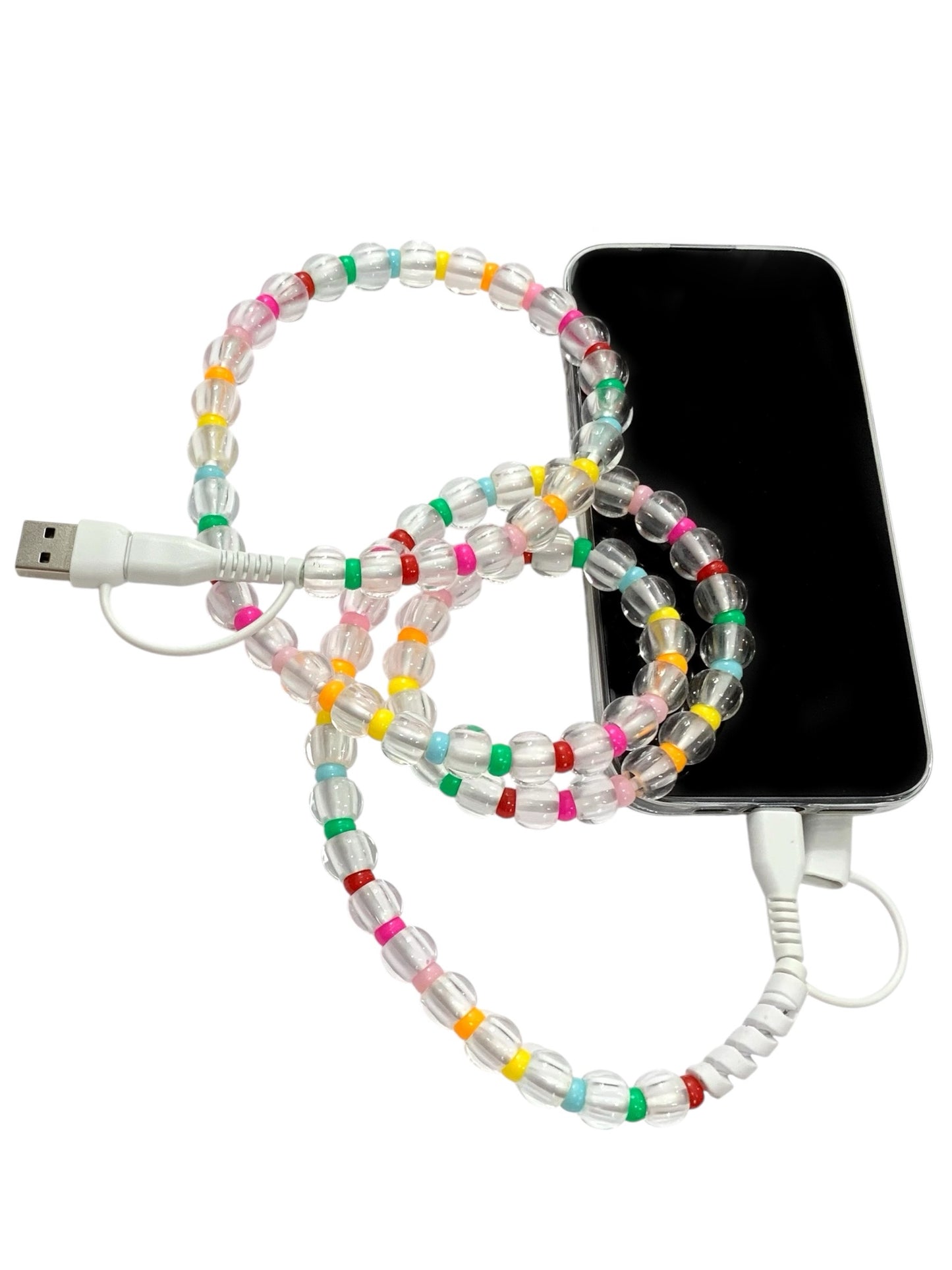 Beaded Phone Charger • Kaleidoscope