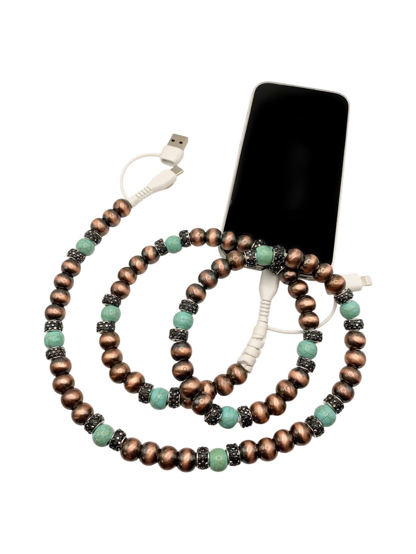 Beaded Phone Charger • Copper Mania
