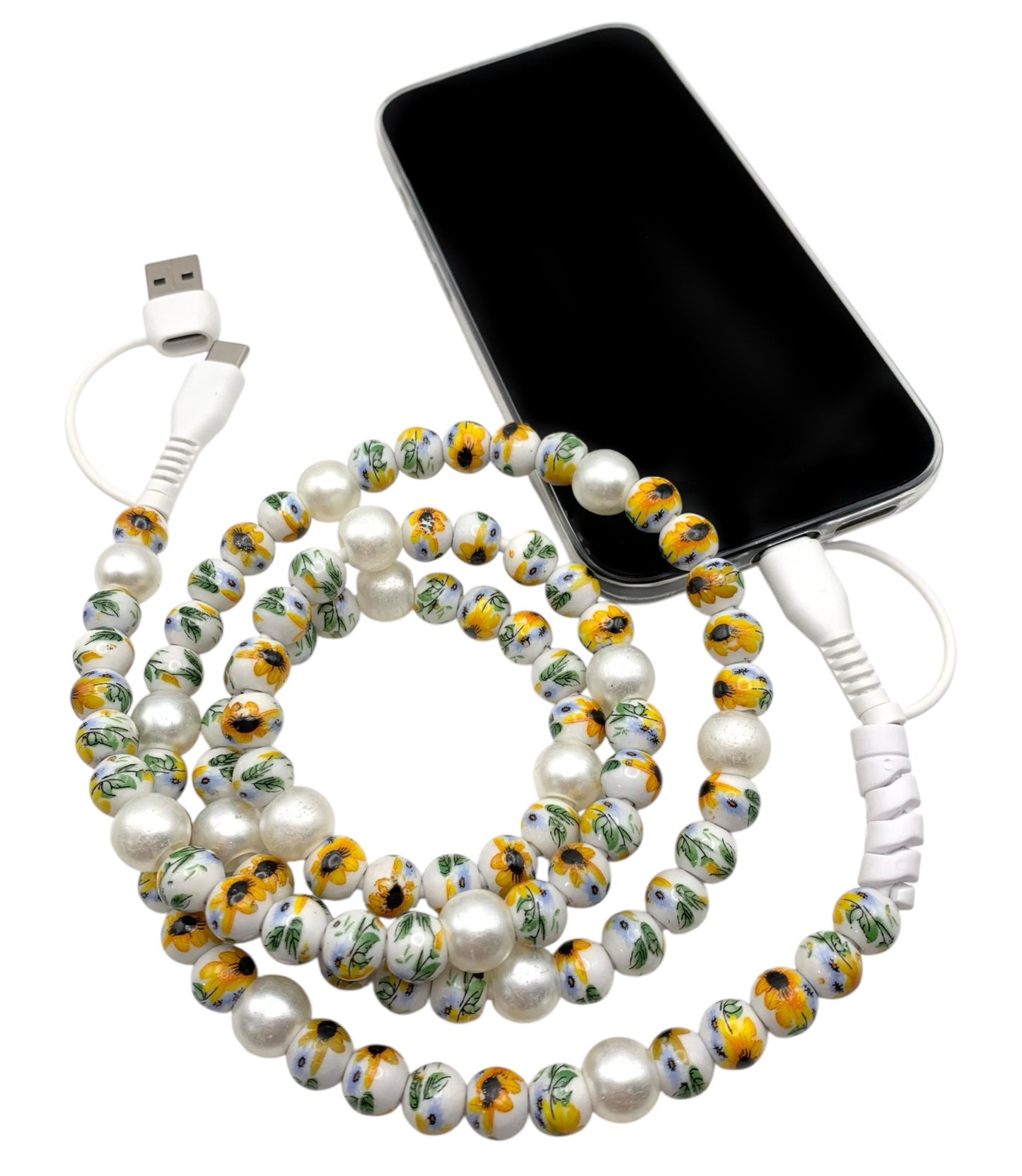 Beaded Phone Charger • Hello Sunshine