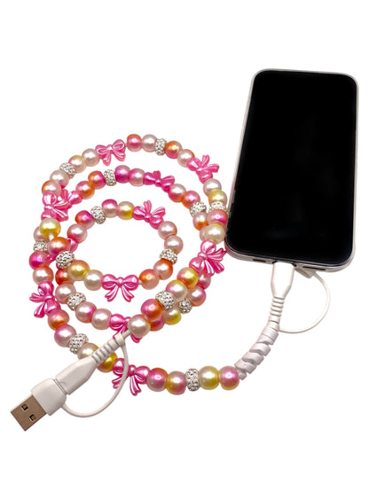Beaded Phone Charger • Sweet Swirls