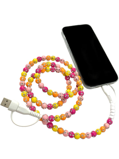 Beaded Phone Charger • Sherbert