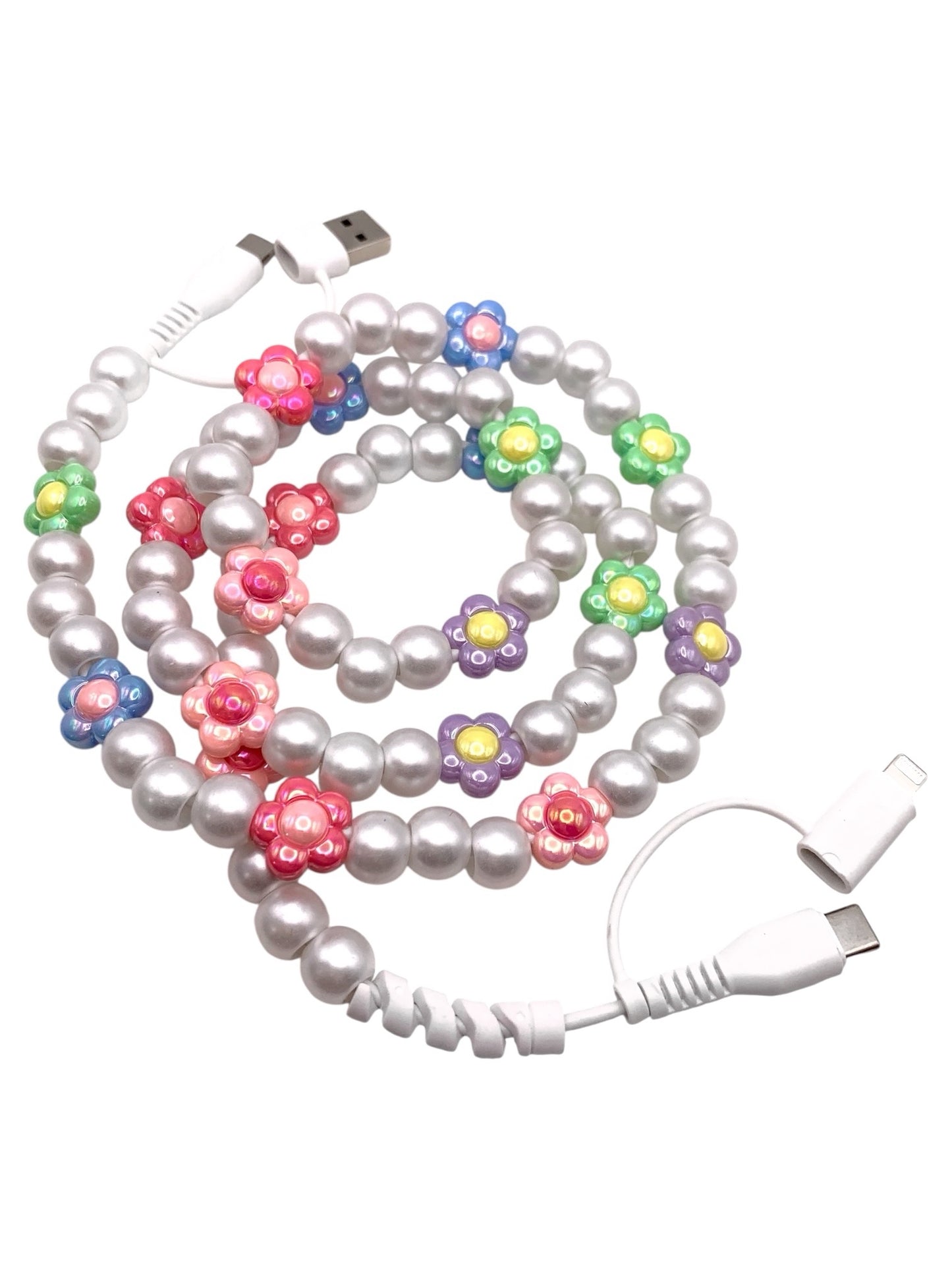 Beaded Phone Charger • Petals & Pearls