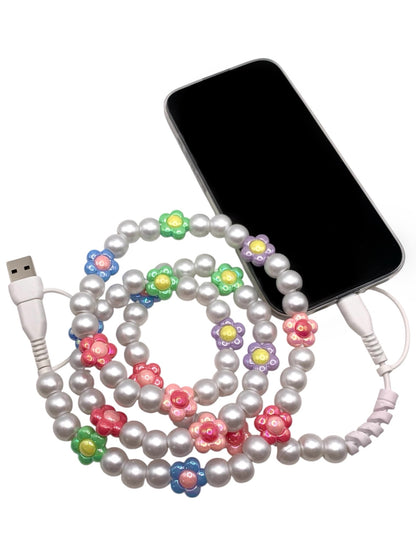 Beaded Phone Charger • Petals & Pearls