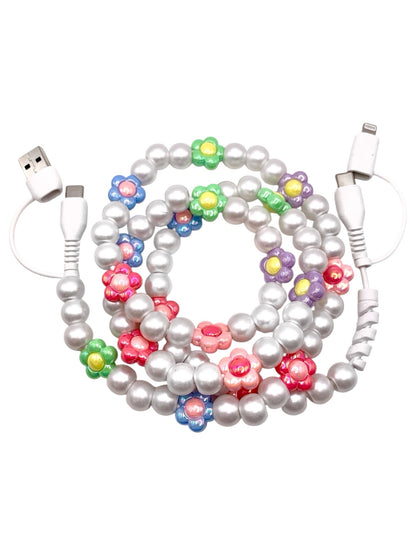 Beaded Phone Charger • Petals & Pearls