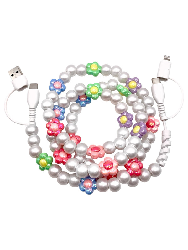 Beaded Phone Charger • Petals & Pearls