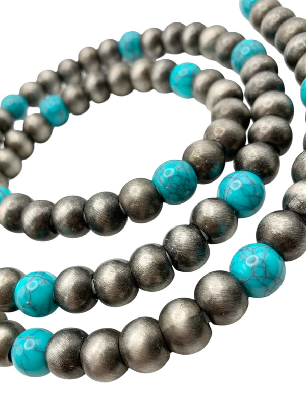 Beaded Phone Charger • Chrome Lagoon