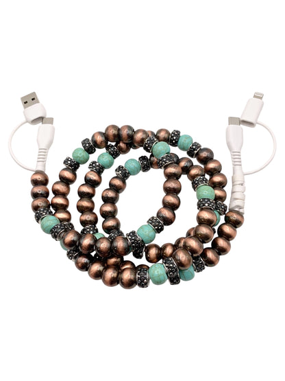Beaded Phone Charger • Copper Mania