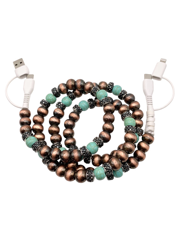 Beaded Phone Charger • Copper Mania
