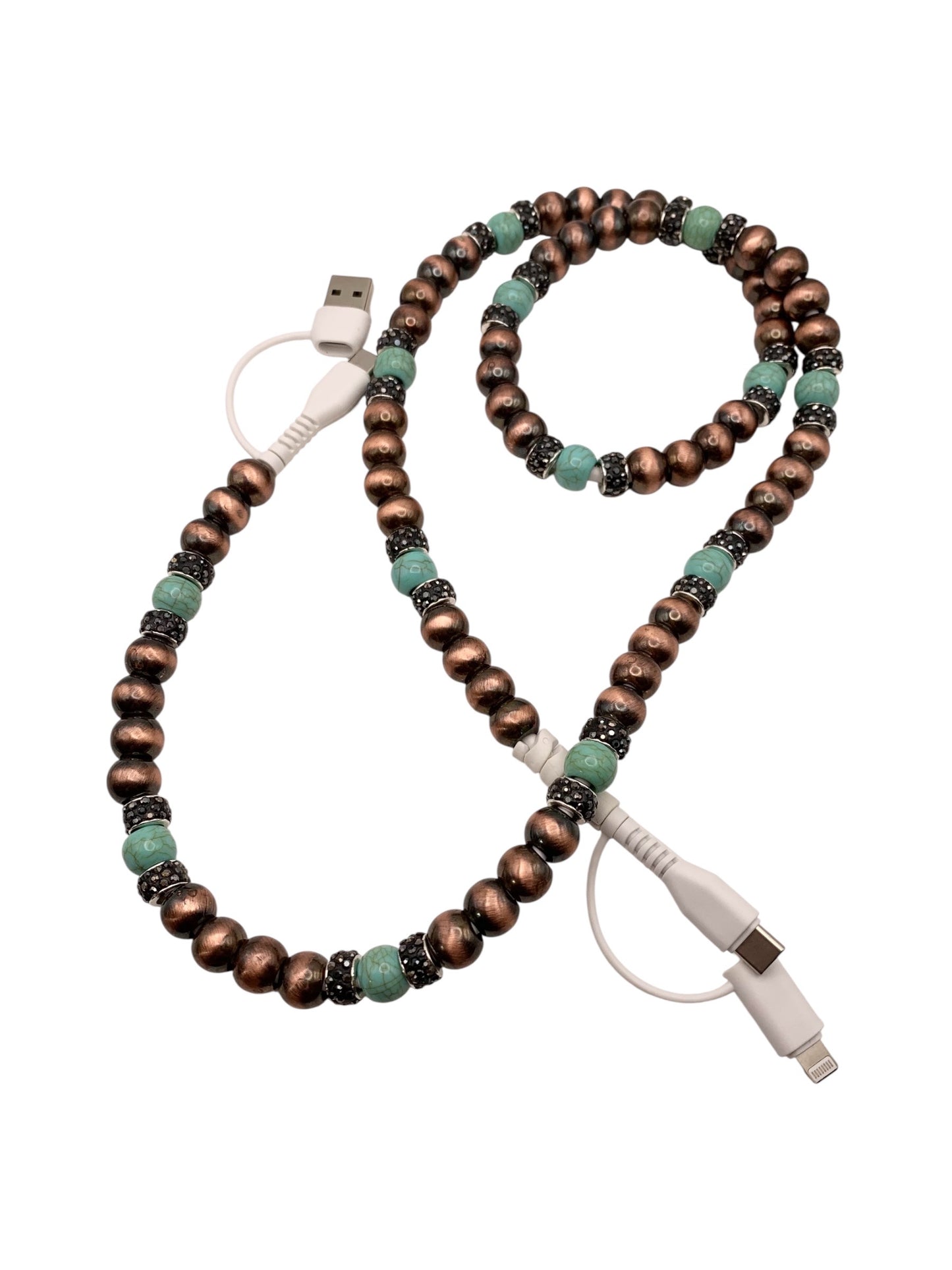 Beaded Phone Charger • Copper Mania