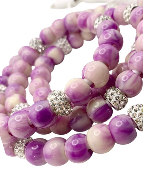 Beaded Phone Charger • Purple Pizazz