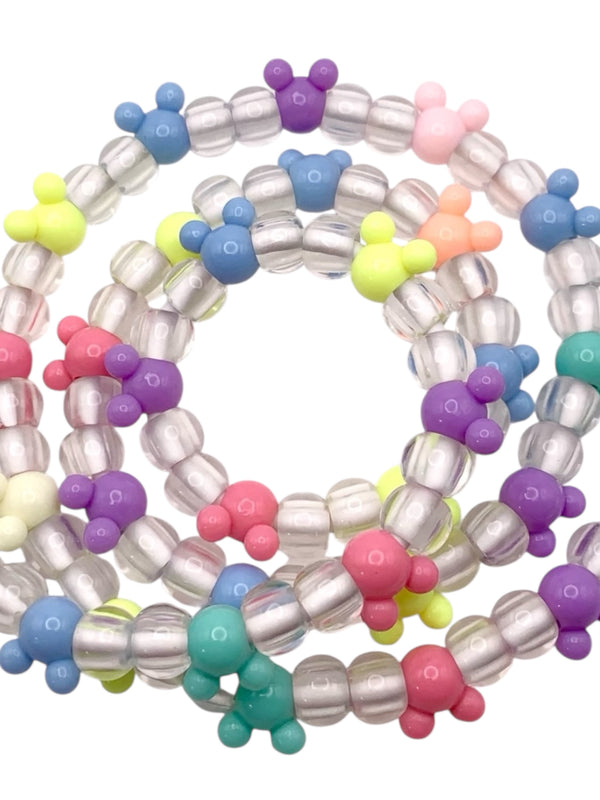 Beaded Phone Charger • Pastel Mouse Ears