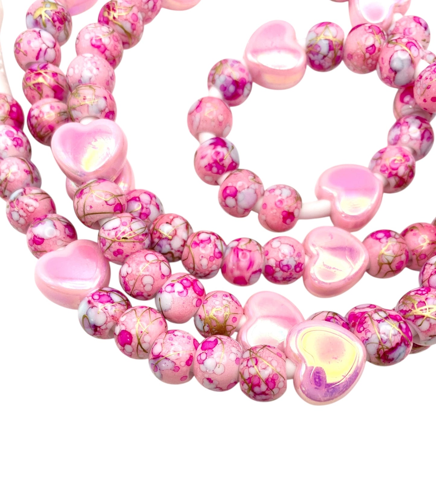 Beaded Phone Charger • Pink Sweetheart