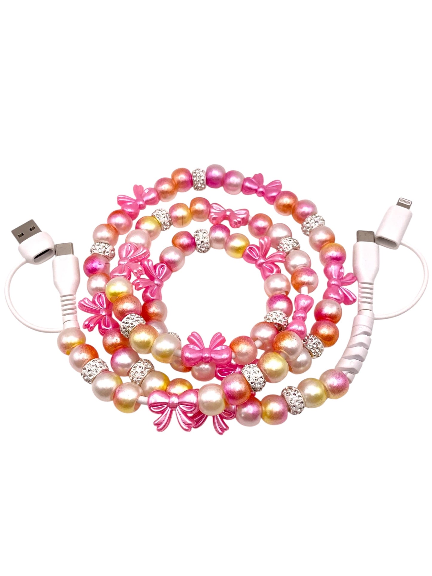 Beaded Phone Charger • Sweet Swirls