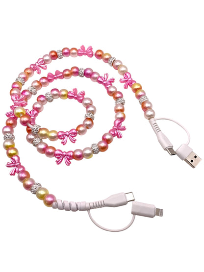 Beaded Phone Charger • Sweet Swirls