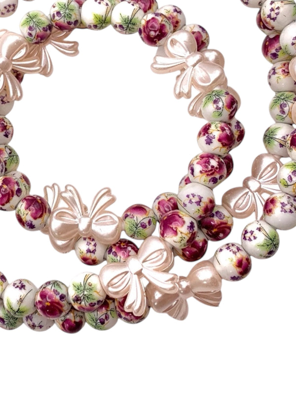 Beaded Phone Charger • Blushing Bowquet