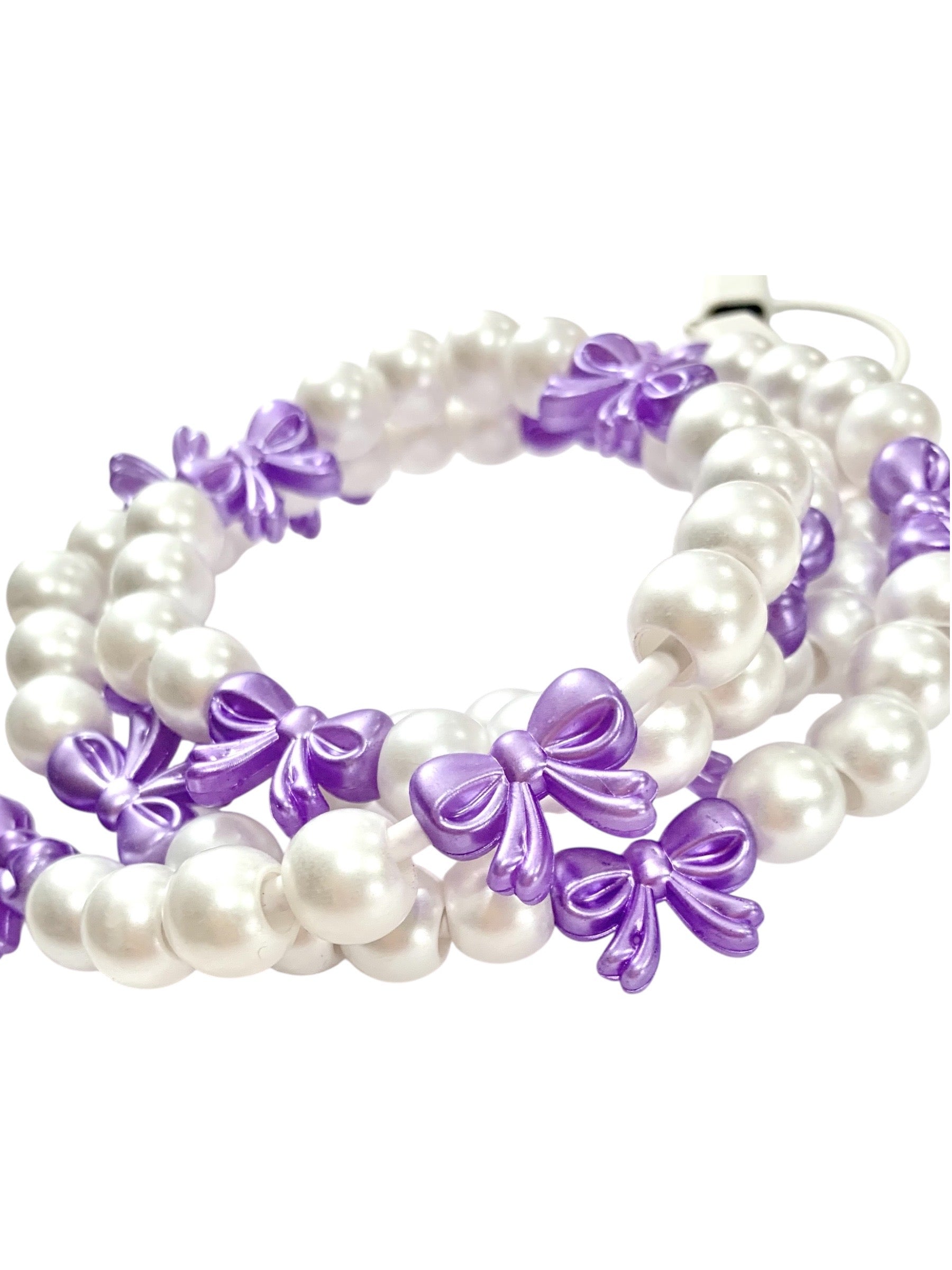 Lilac Love beaded charging cord