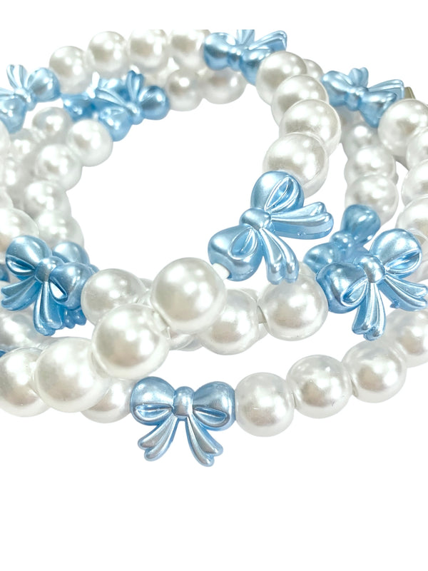 Beaded Phone Charger • Darling Blue Bows