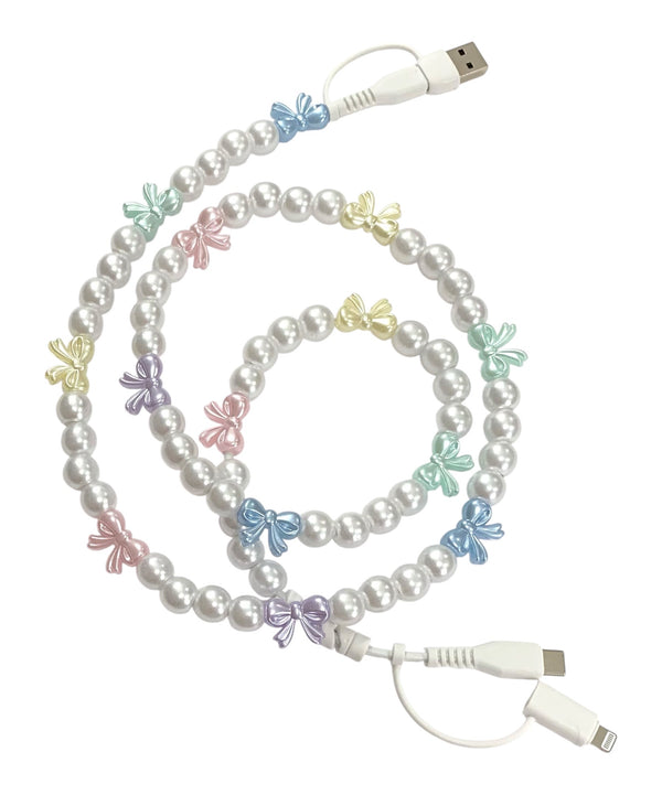 Beaded Phone Charger • Pastel Dreams