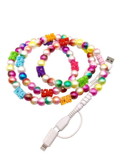 Beaded Phone Charger • Electric Love
