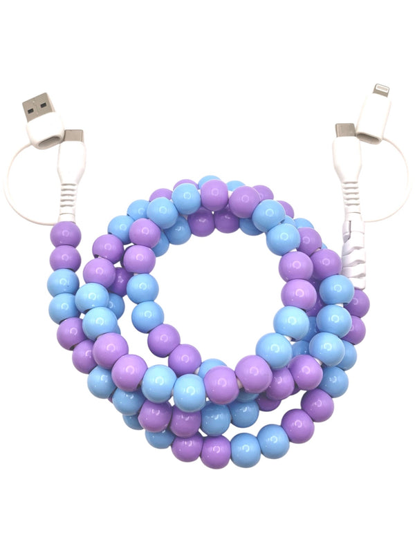 Beaded Phone Charger • Blurple