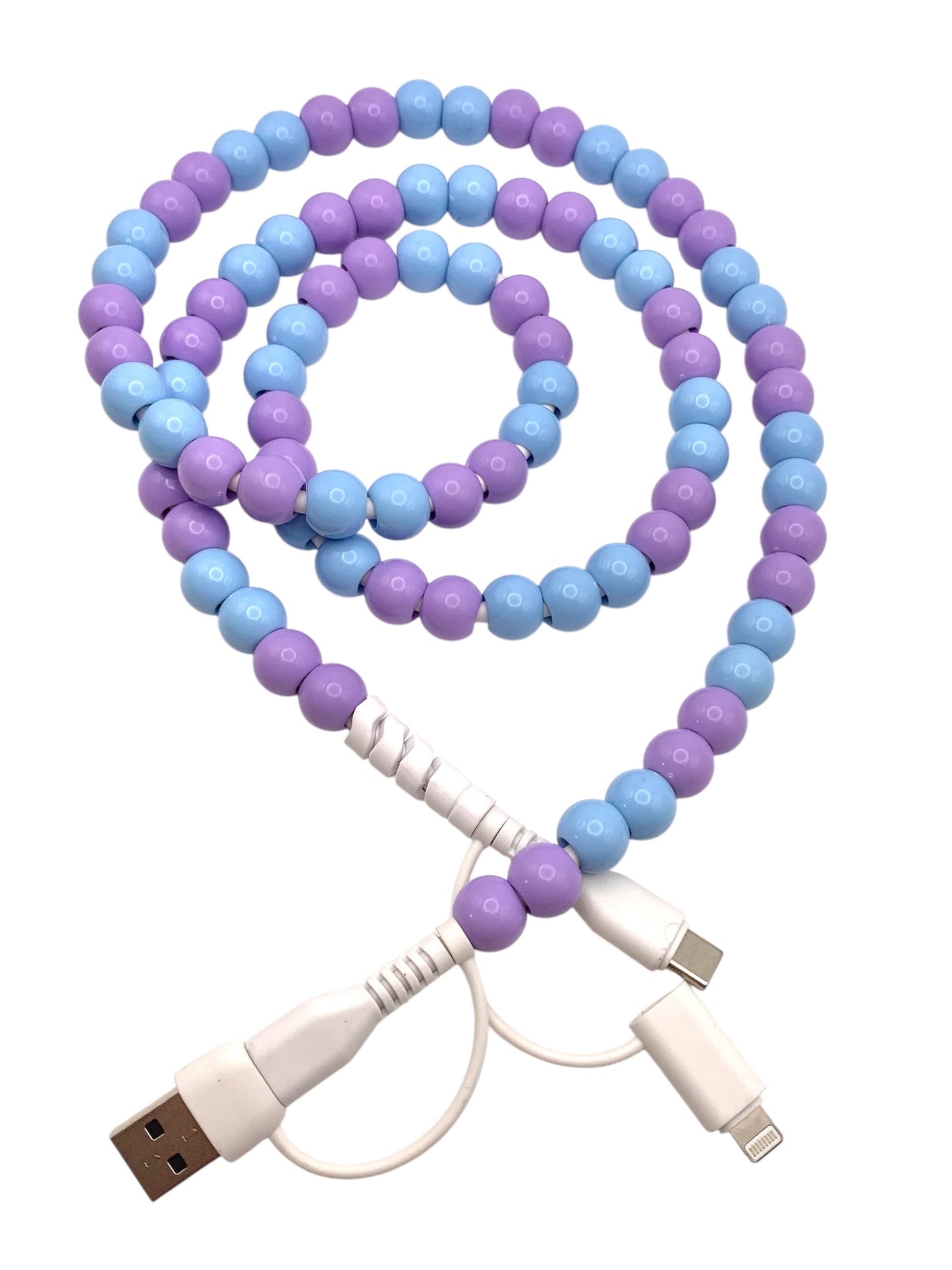 Beaded Phone Charger • Blurple Surprise