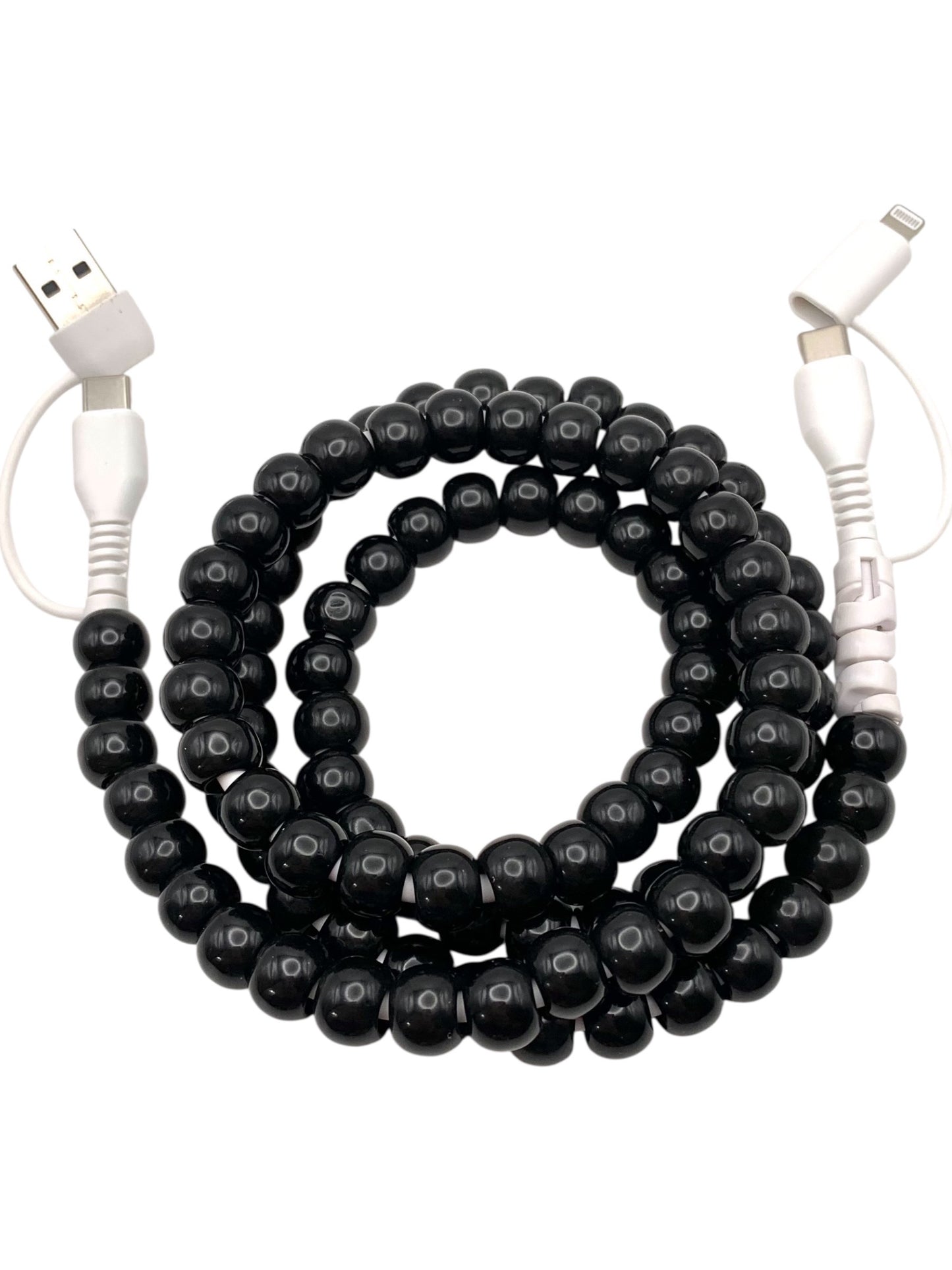 Beaded Phone Charger • Blackout