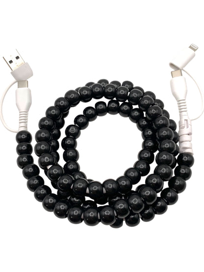 Beaded Phone Charger • Blackout