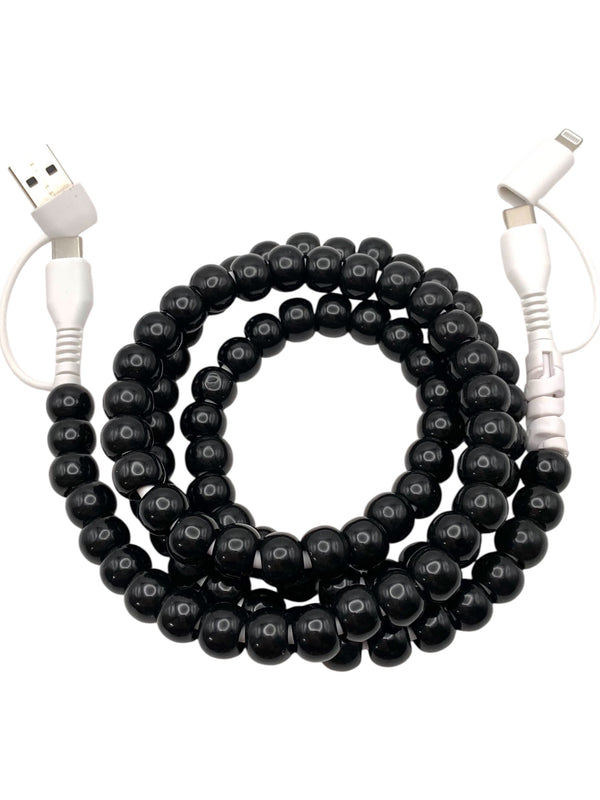 Beaded Phone Charger • Blackout