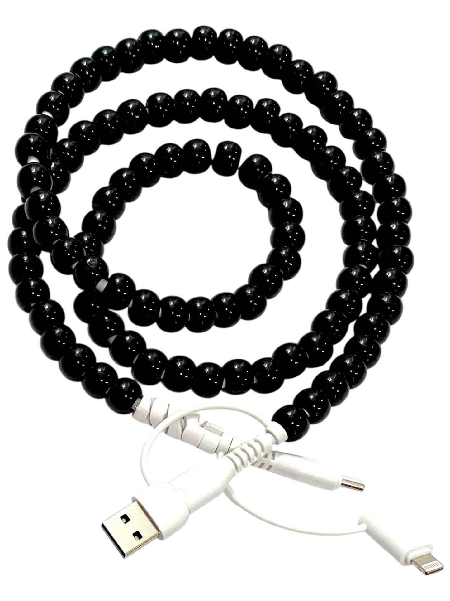 Beaded Phone Charger • Blackout