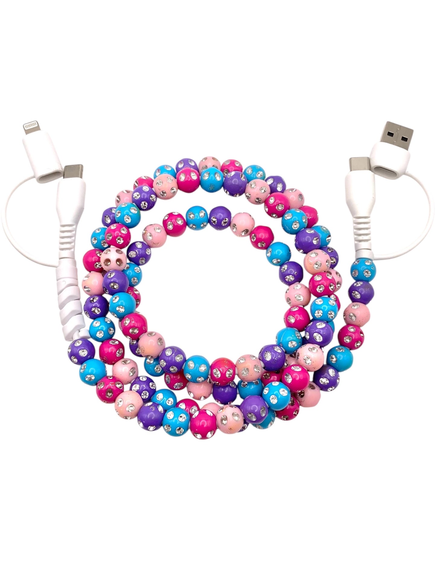 Beaded Phone Charger • Sorbet