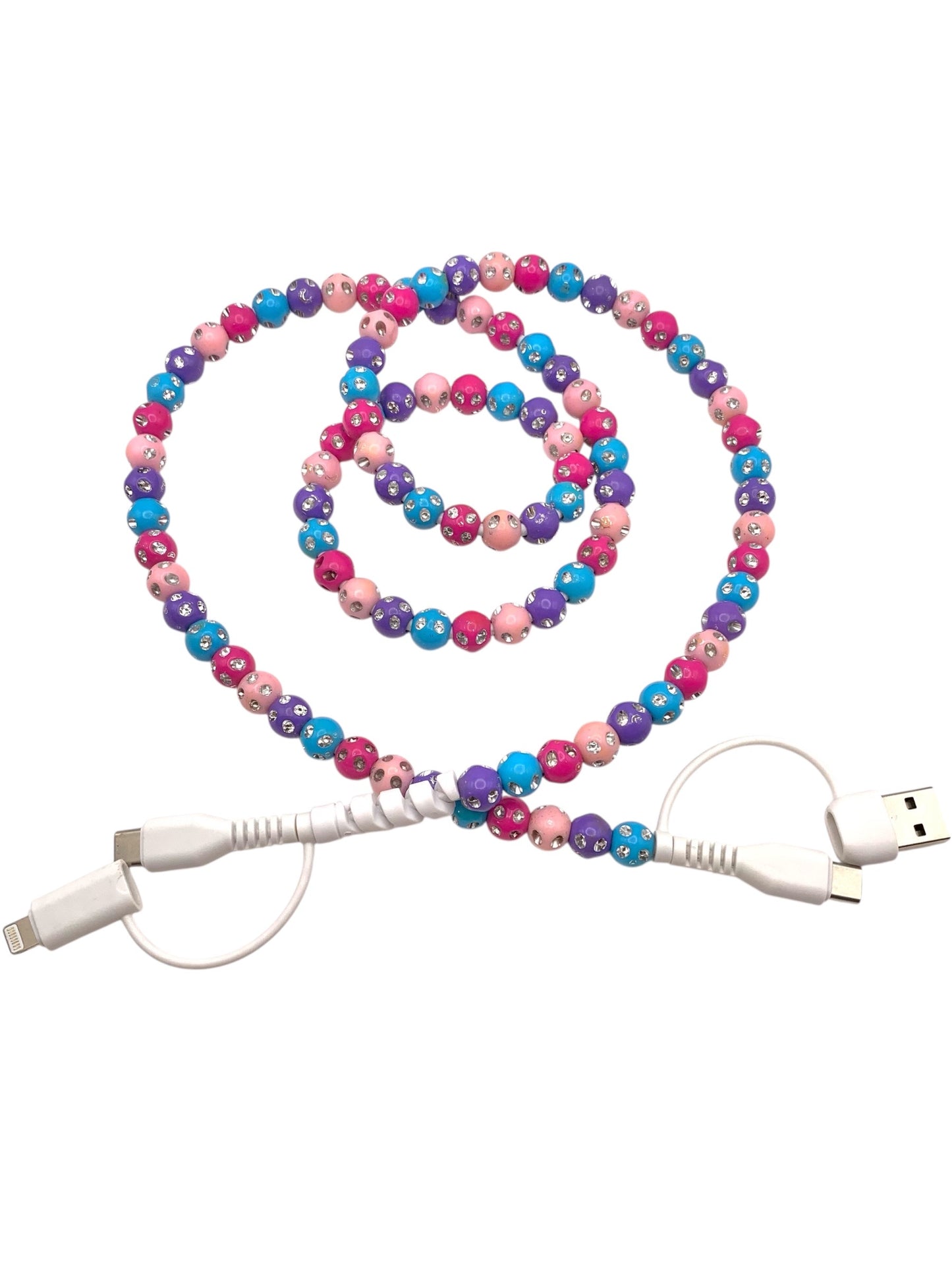 Beaded Phone Charger • Sorbet