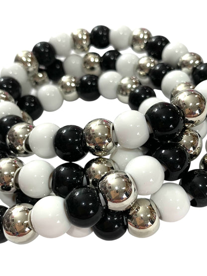 Beaded Phone Charger • Black Tie