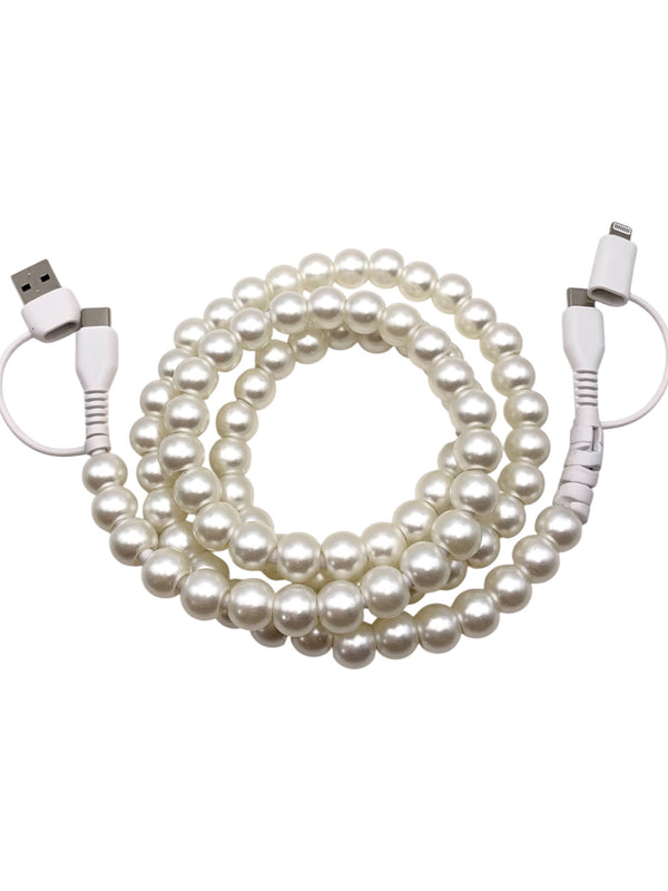 Beaded Phone Charger • Princess Pearl