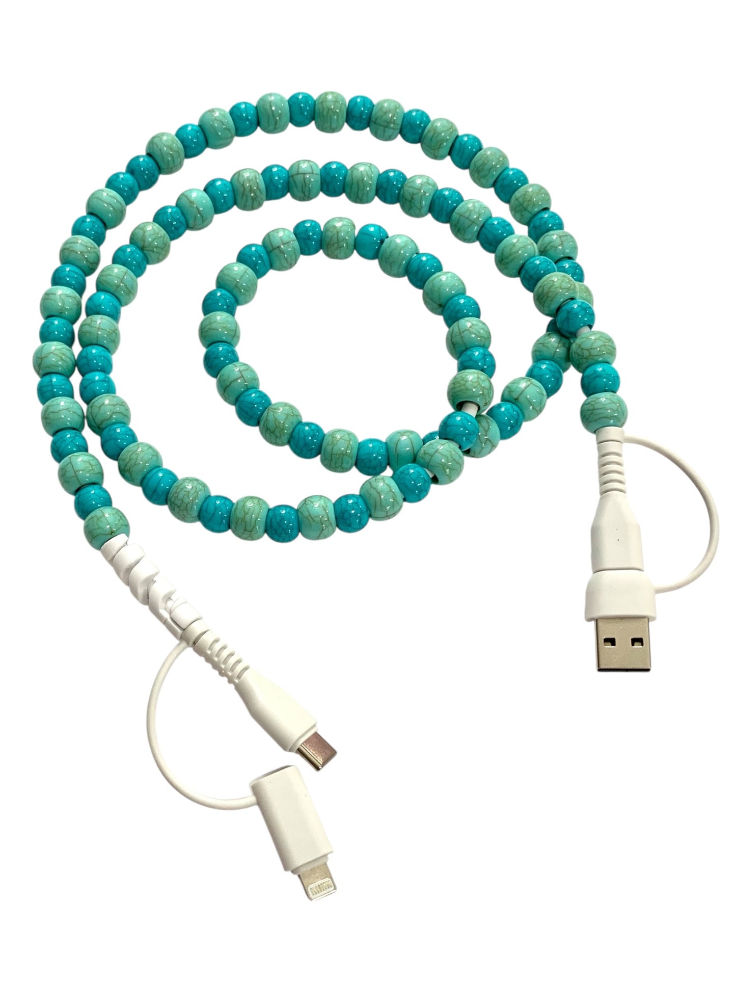 Beaded Phone Charger • Forever Turquoise