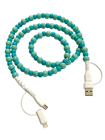 Beaded Phone Charger • Forever Turquoise