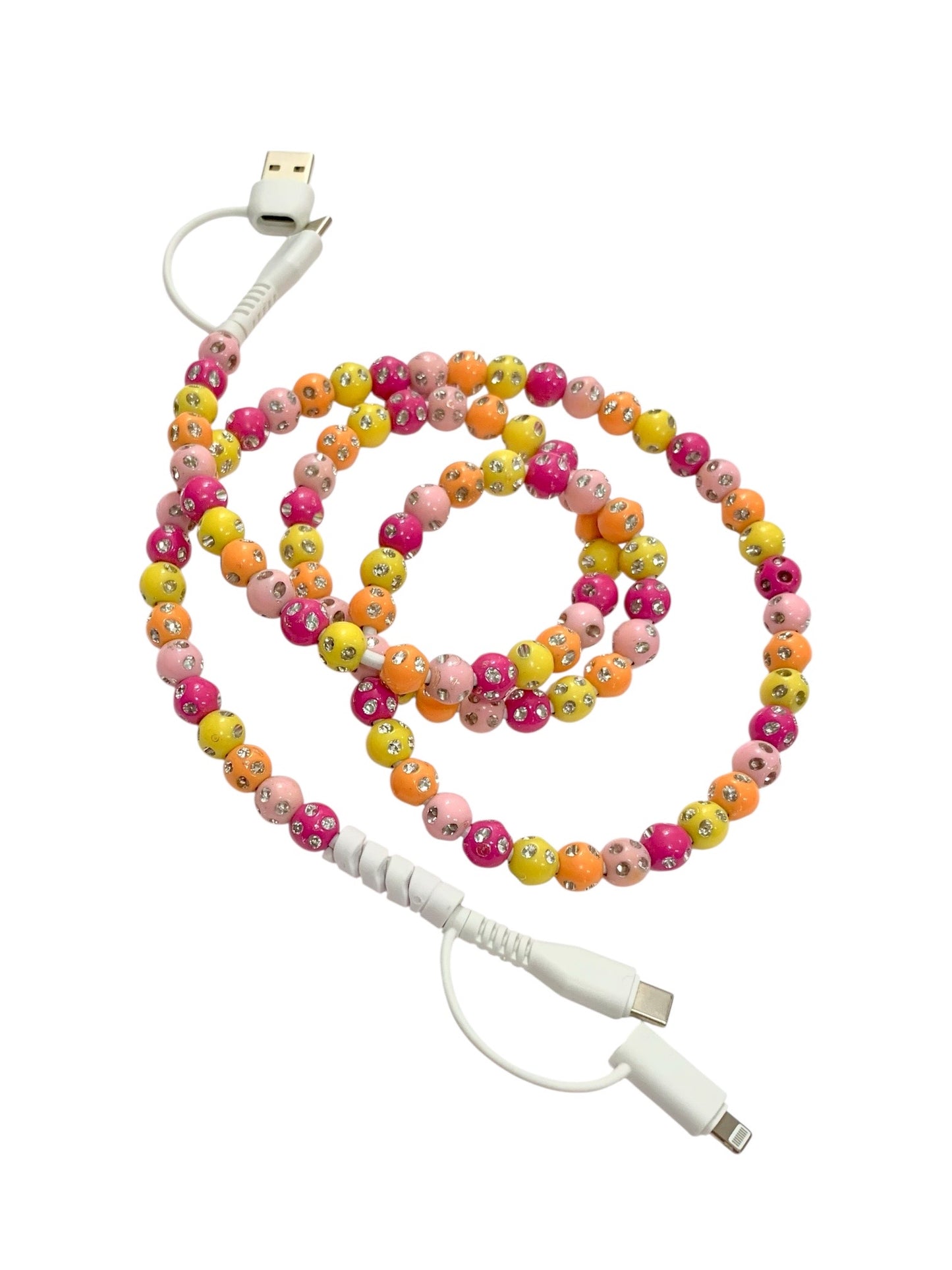 Beaded Phone Charger • Sherbert