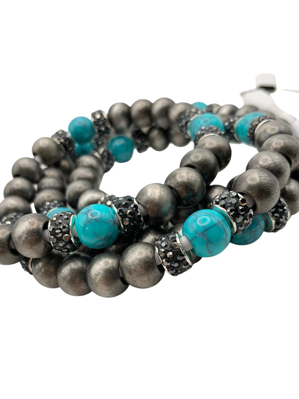 Beaded Phone Charger • Metallic Splash