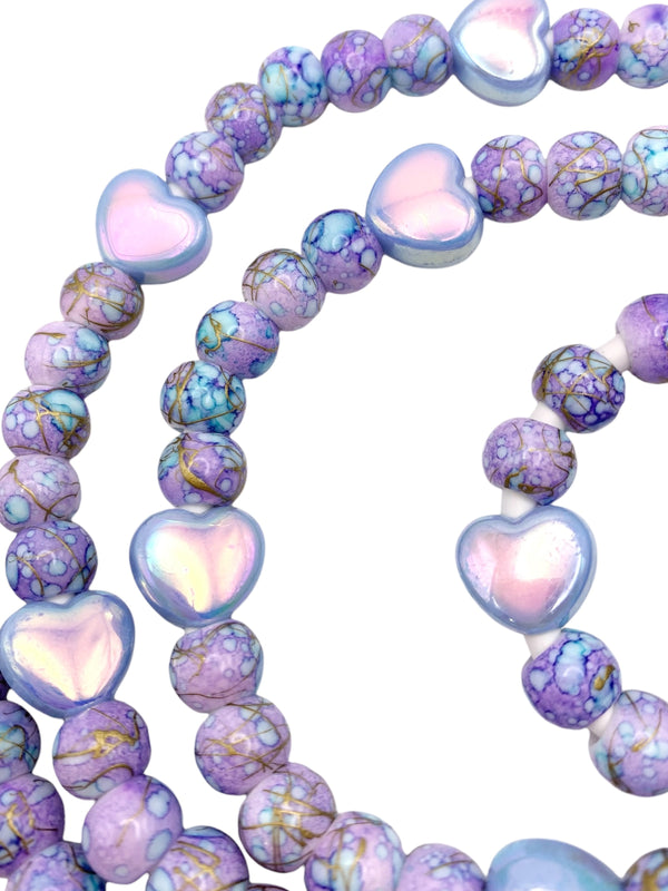 Beaded Phone Charger • Purple Sweetheart
