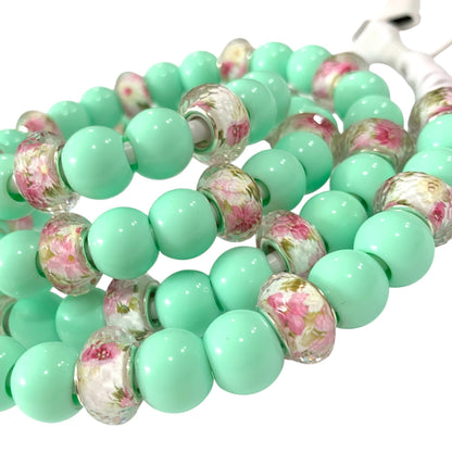 Beaded Phone Charger • Blooming Garden