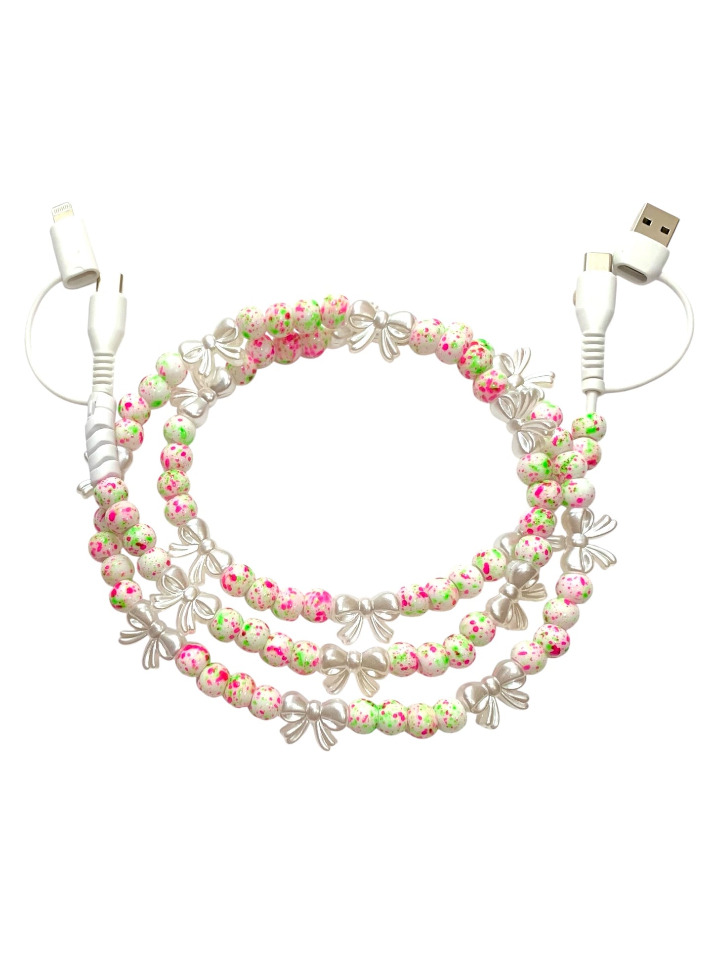 Beaded Cell Phone Charger • Girly Pop