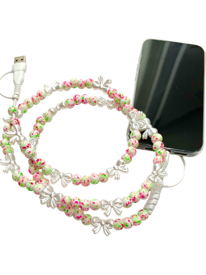 Beaded Cell Phone Charger • Girly Pop