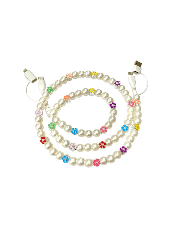 Beaded Phone Charger • Hibiscus Love
