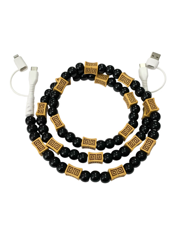 Beaded Phone Charger • Good Vibes