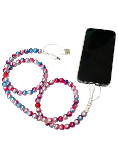Beaded Phone Charger • Firecracker