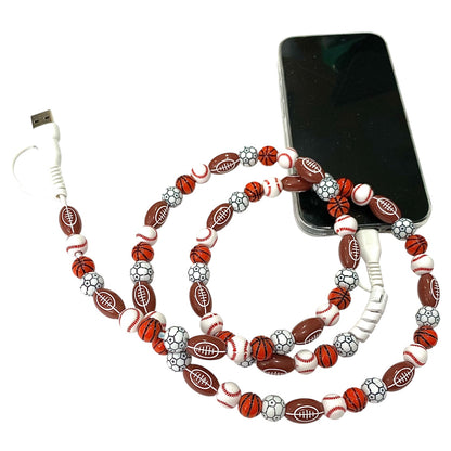 Beaded Phone Charger • Sports Mix Charging Cord
