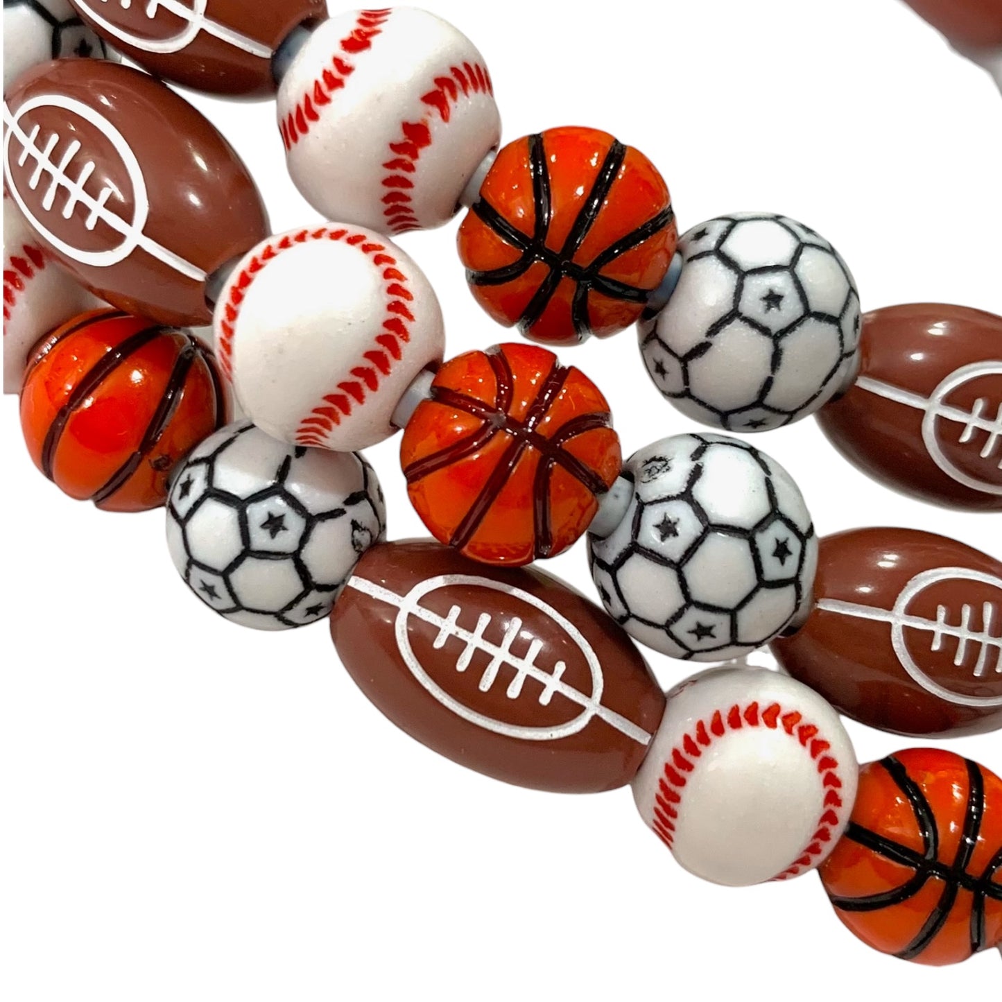 Beaded Phone Charger • Sports Mix Charging Cord
